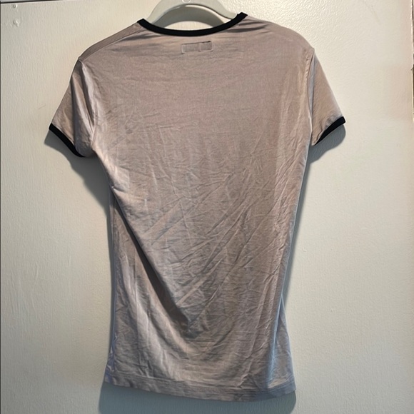 Emporio Armani Underwear Gray Black Trim Short Tight Fit Sleeve Unisex Tee - Picture 6 of 7